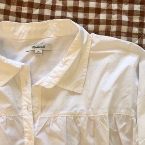 NWOT Madewell Crisp White Collared Shirt - Women’s XL 🌸